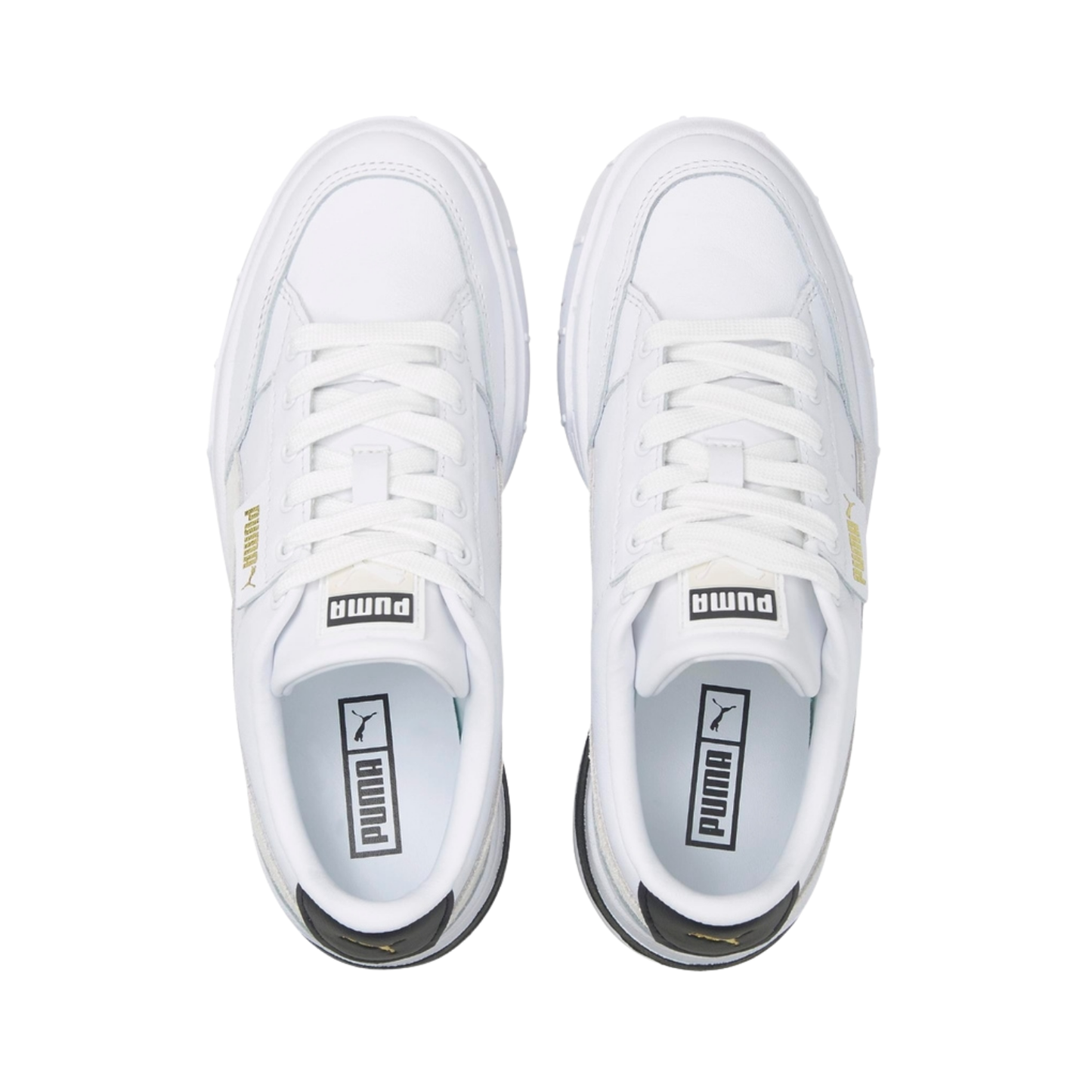 Tenis Puma Mayze Stack Chunky Mujer - 38436301 Blanco / Negro Plataforma