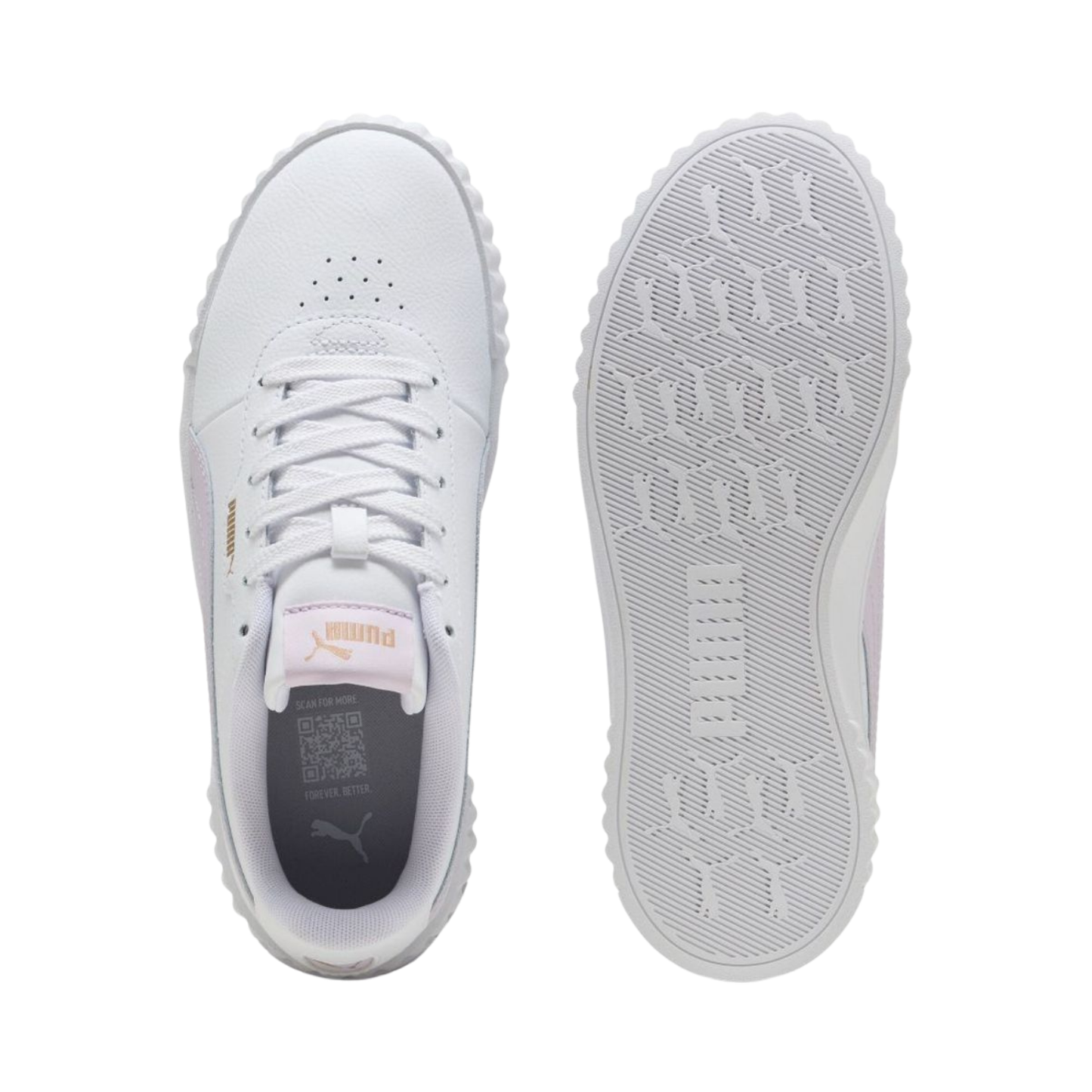 Tenis Puma Carina 3.0 Casuales Mujer - 40036511 Blanco / Lila Modernos