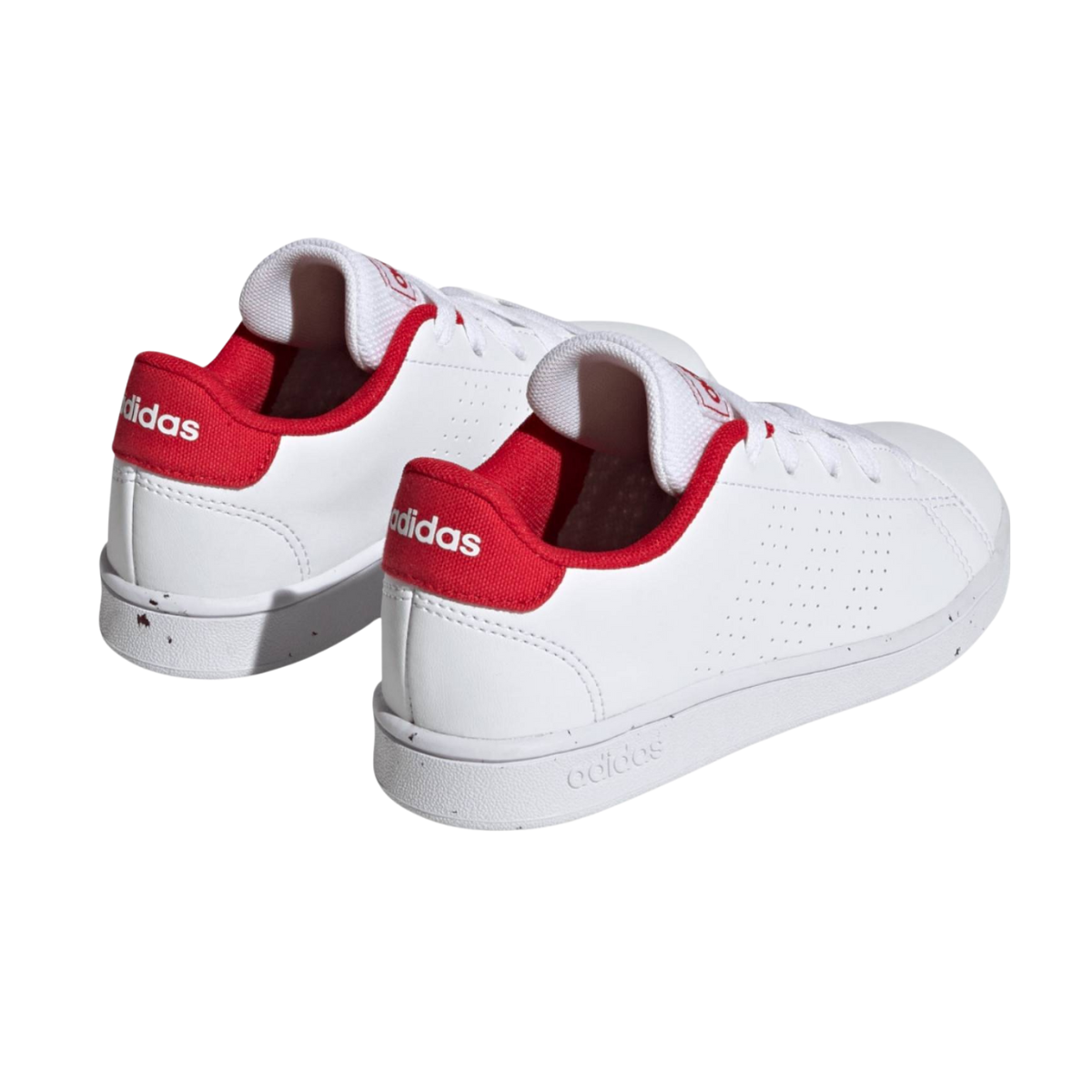 Tenis Adidas Advantage K Unisex- HO6179  Blanco/Rojo
