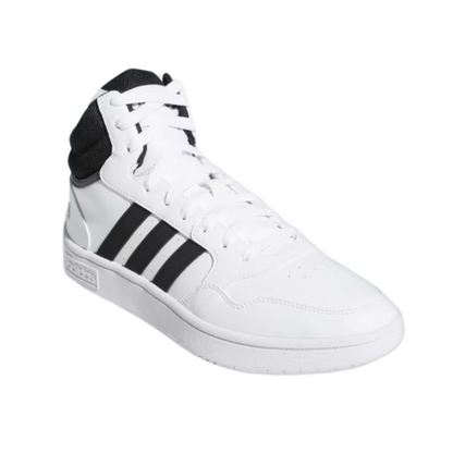 Tenis Adidas Hoops 3.0 Mid  Unisex - GW3019 Blanco/Negro