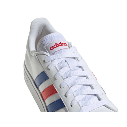 Tenis Adidas Grand Court Base 2.0 Unisex- GW9252 Blanco/Azul/Rojo