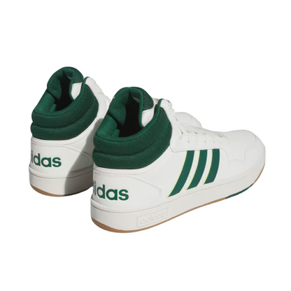 Tenis Adidas Hoops 3.0 Mid - IG5570  Blanco/Verde