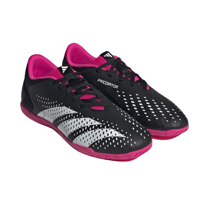 Tenis Adidas Predator Accuracy.4 IN Para Futbol - GW7072 Negro/Blanco/Rosa