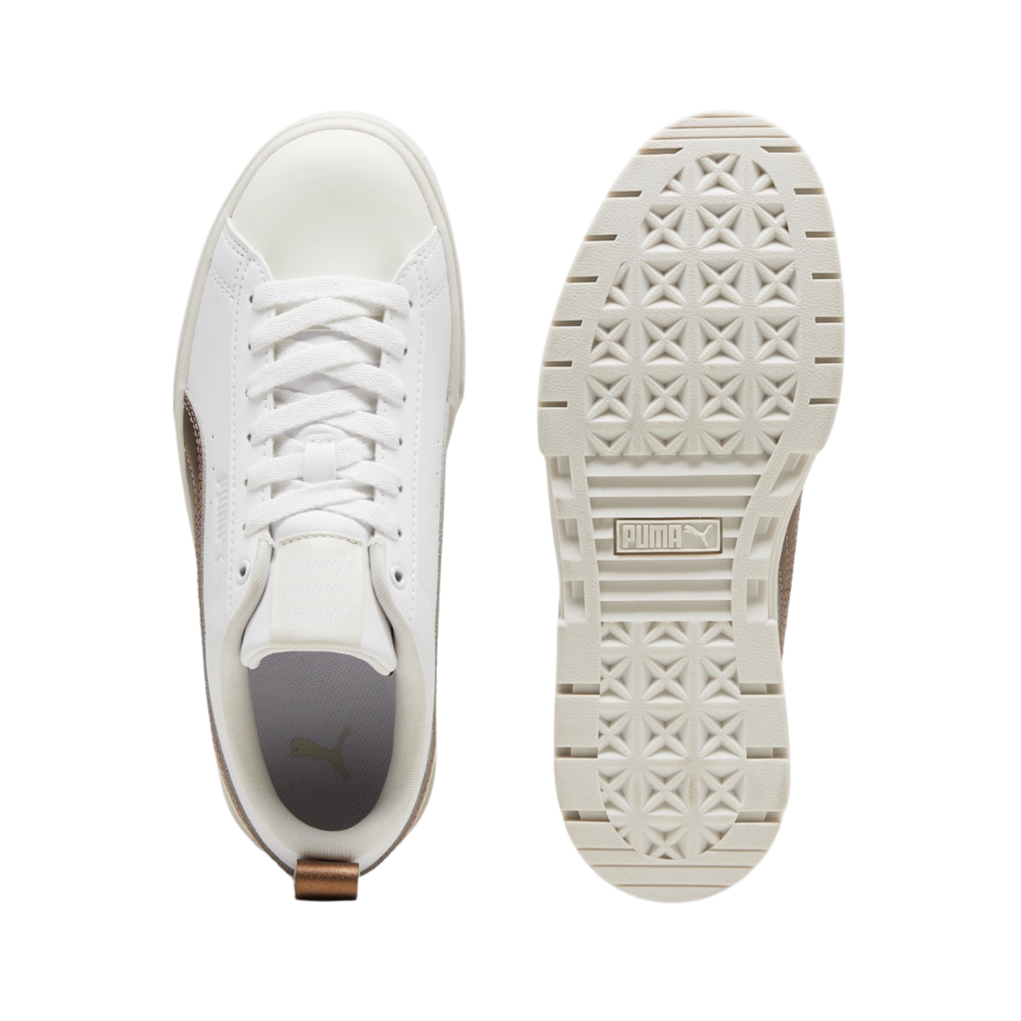 Tenis Puma Mayze Glow Up Plataforma Mujer - 39838401 Blanco / Beige