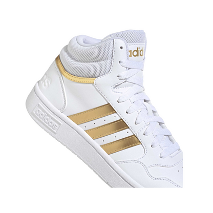 Tenis Adidas  Hoops 3.0 Mid- HP7958 Blanco/Dorado