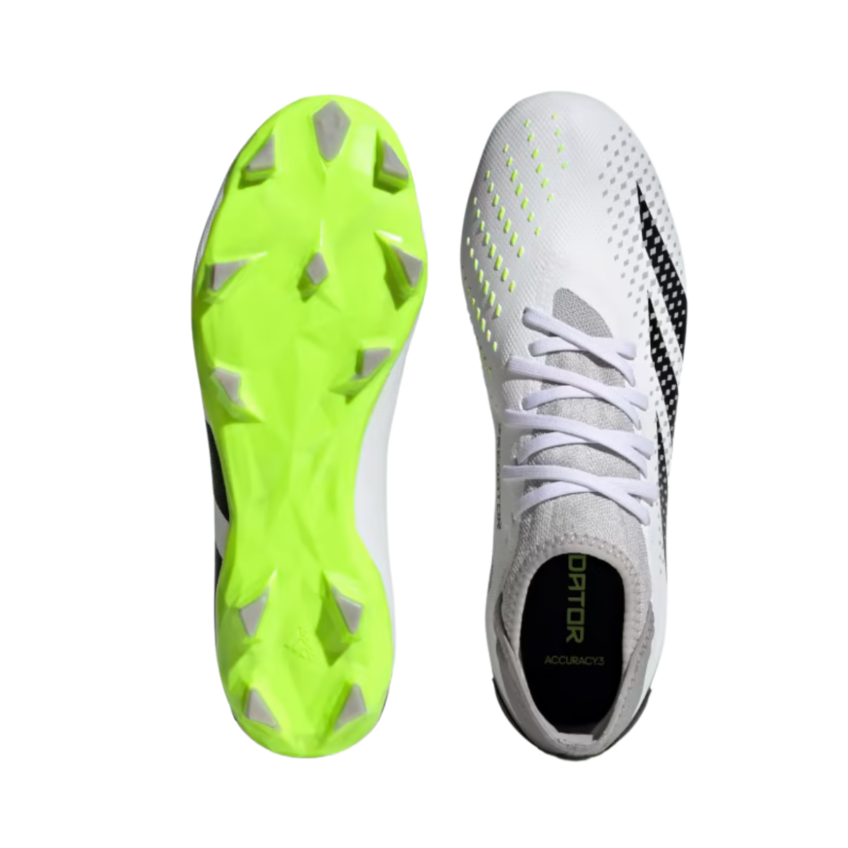 Tenis Adidas Predator Accuracy .3 FG Para Futbol - GZ0024 Blanco/Verde