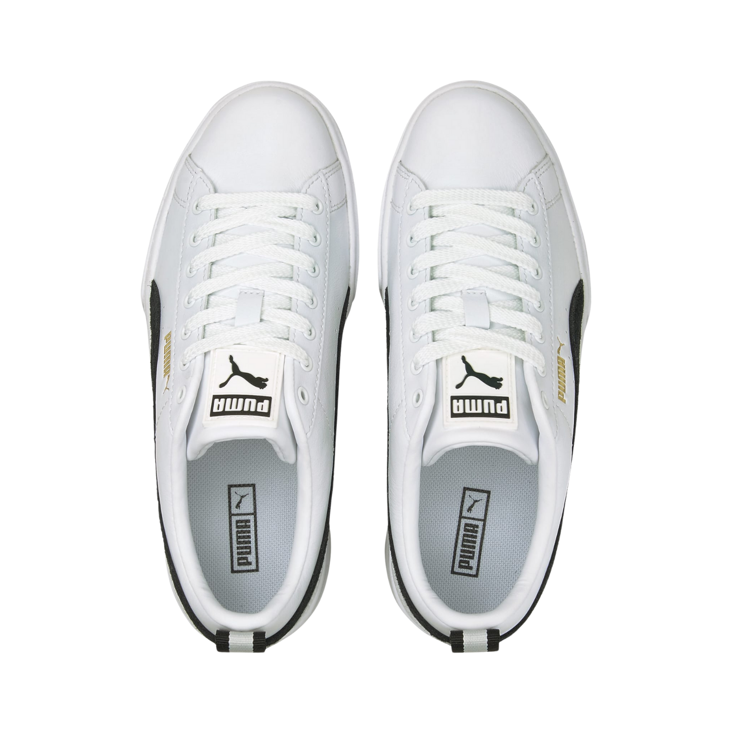 Tenis Puma Mayze Lth Urbanos Mujer - 38198301 Blanco / Negro Plataforma