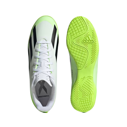 Tenis Adidas X Crazyfast .4 IN Para Futbol IE1586 - Blanco/Verde