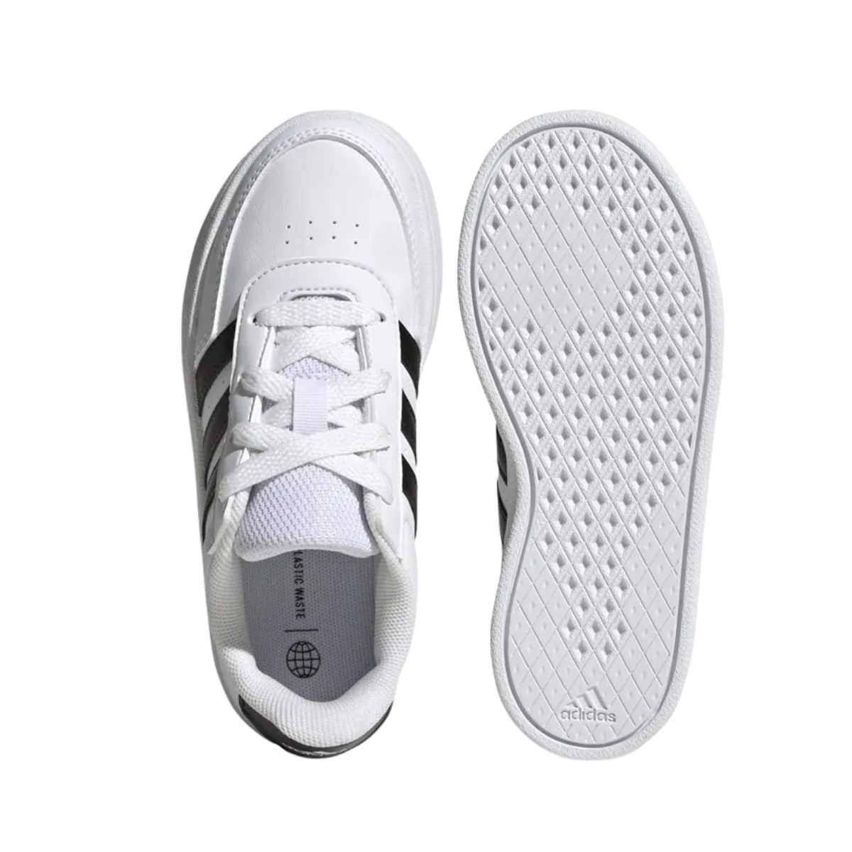 Tenis adidas Breaknet 2.0 K Infantil HP8956- Blanco/Negro