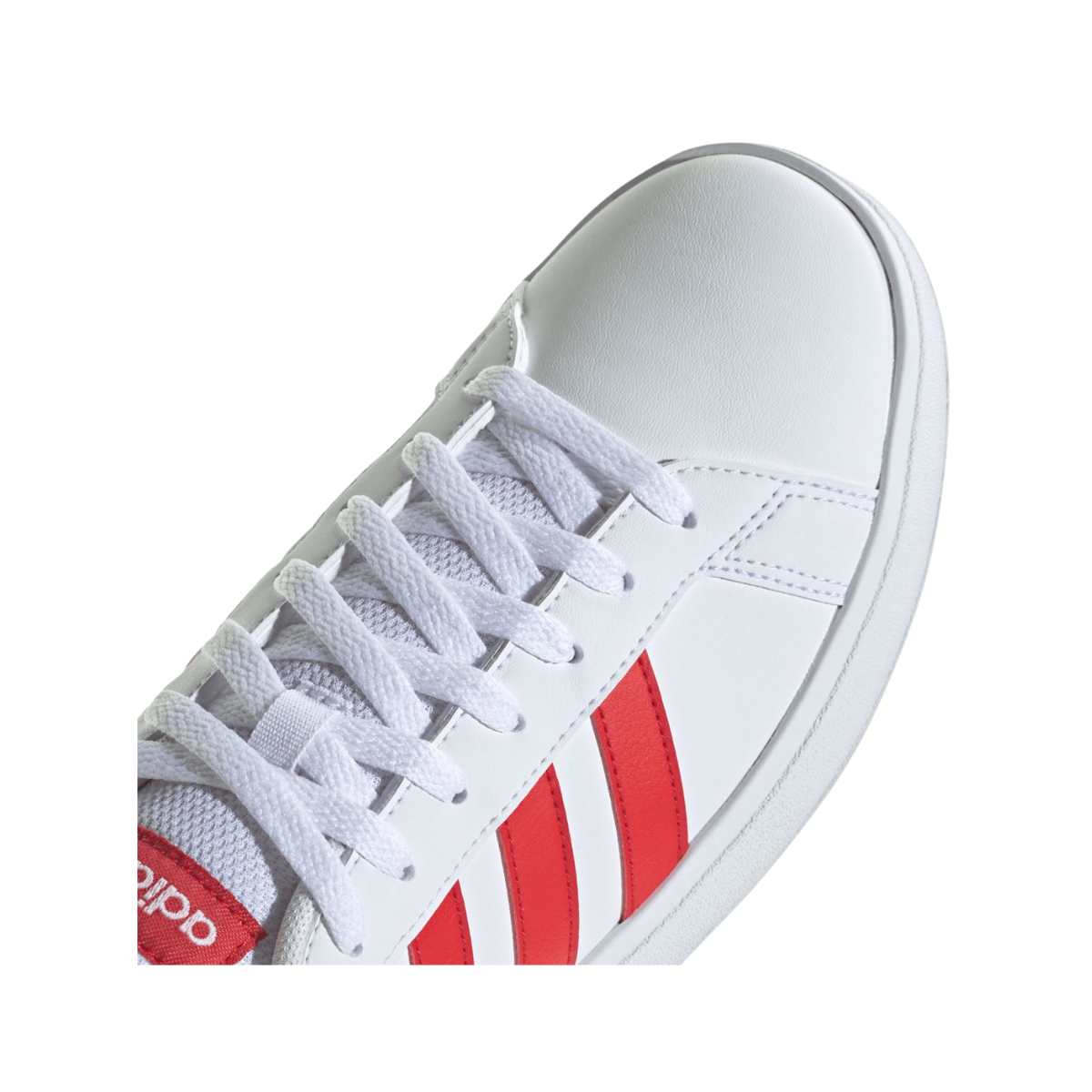 Tenis Adidas Grand Court Base 2.0 Uisex- ID4453 Blanco/Rojo