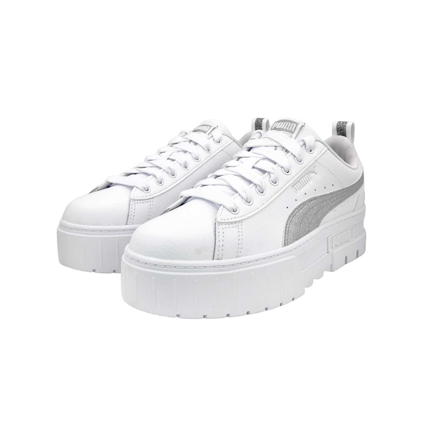 Tenis Puma Mayze Glitter Chunky Mujer - 38621601 Blancos Cómodos Plataforma