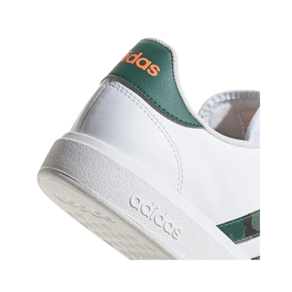 Tenis Adidas Grand Court Base 2.0 Para Hombre - HR0234 Blanco/ Camuflaje Militar