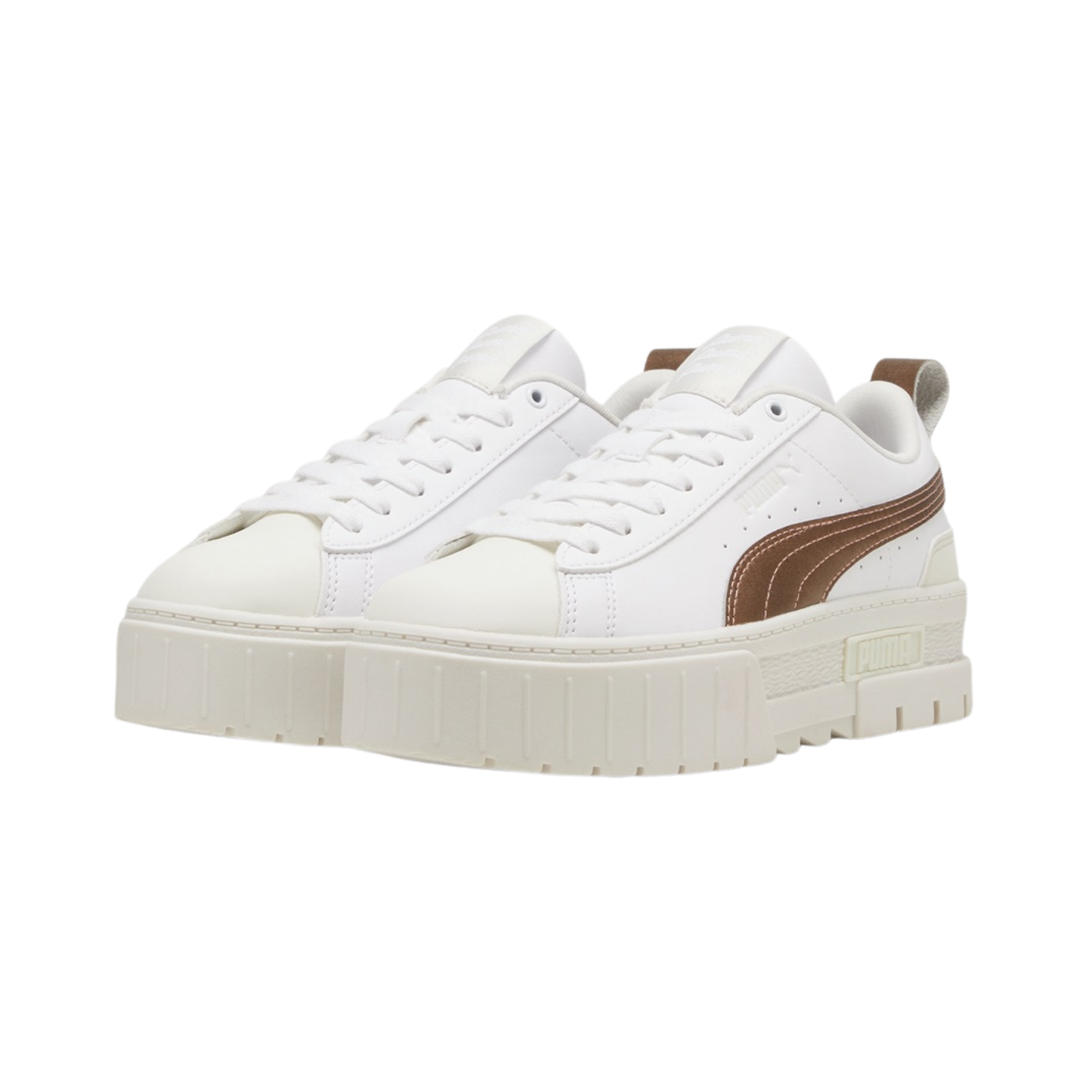 Tenis Puma Mayze Glow Up Plataforma Mujer - 39838401 Blanco / Beige