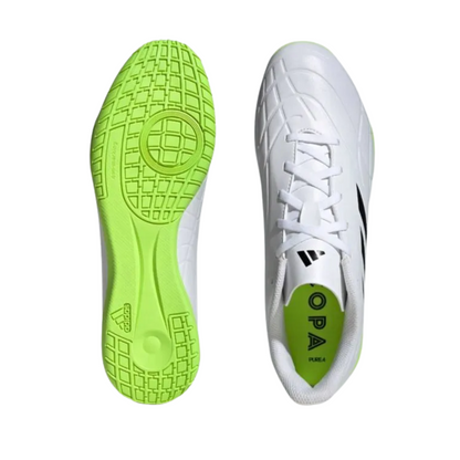 Tenis Adidas Copa Pure.4 IN  Para Futbol - GZ2537 Blanco/Verde