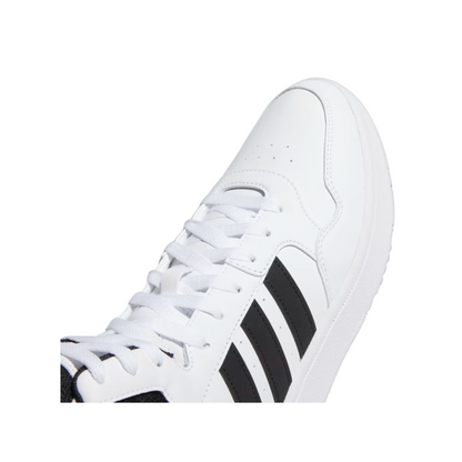 Tenis Adidas Hoops 3.0 Mid  Unisex - GW3019 Blanco/Negro
