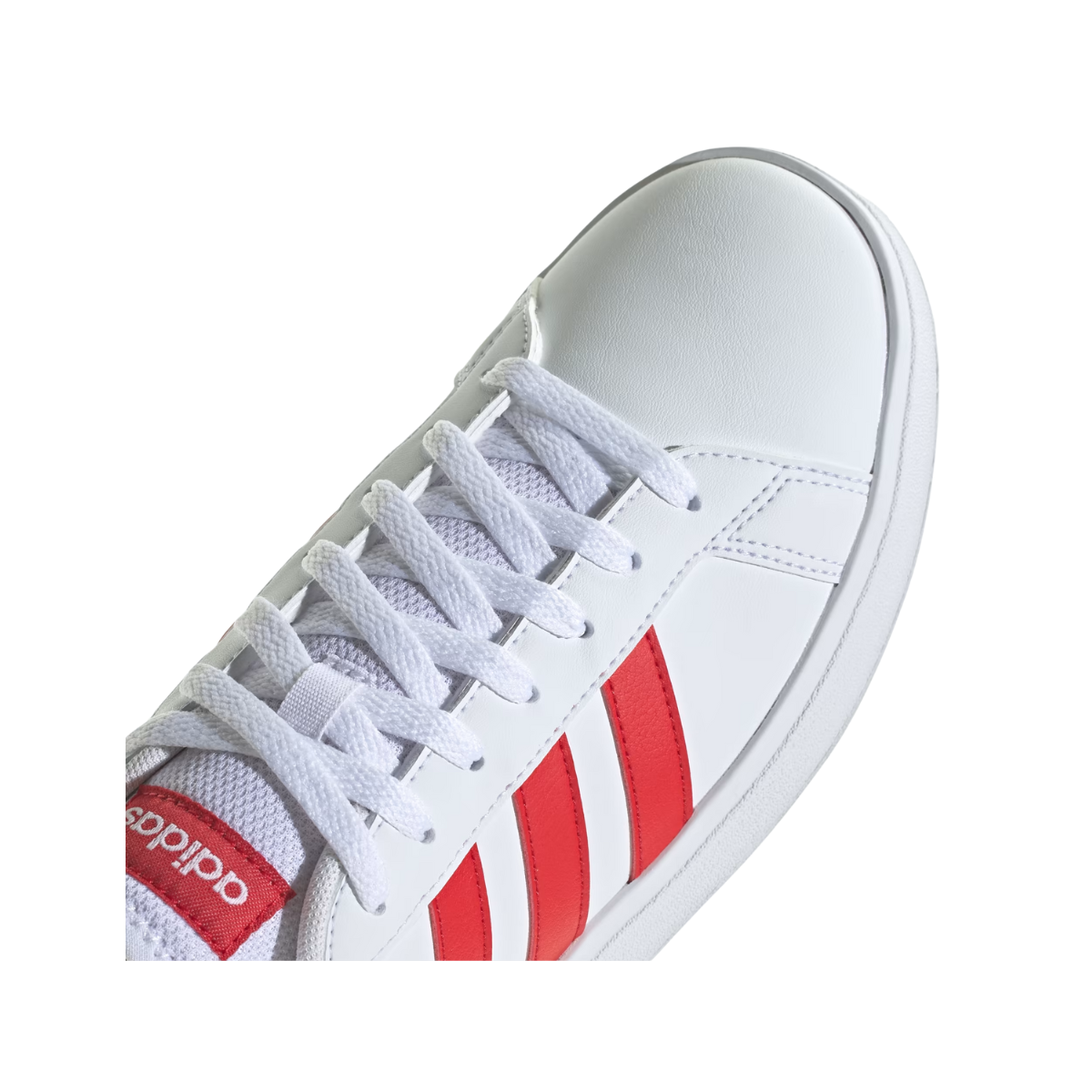 Tenis Adidas Grand Court Base 2.0 Para Hombre - ID4453 Blanco/Rojo
