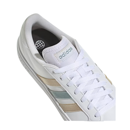Tenis Adidas Grand Court Base 2.0 Unisex- ID1865  Blanco/Metalico