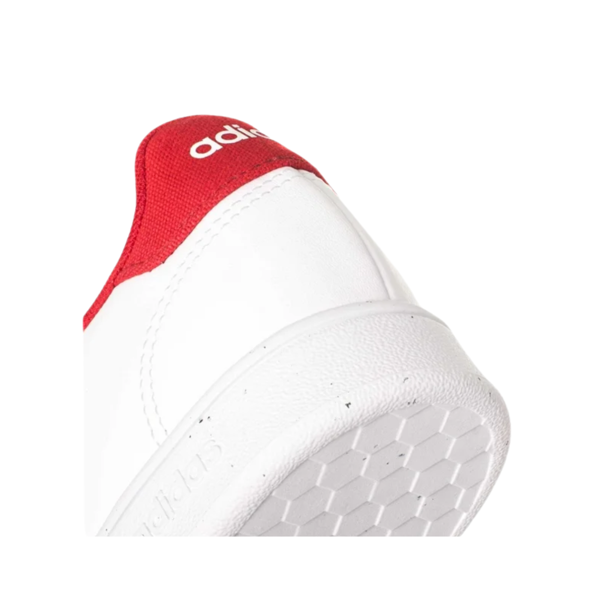 Tenis Adidas Advantage K Unisex- HO6179  Blanco/Rojo