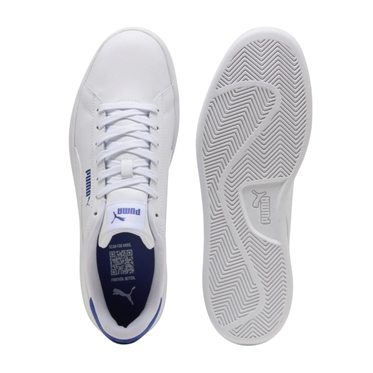 Tenis Puma Smash 3.0 L Moda Urbana Casual Unisex - 39098724 Blancos/Azul