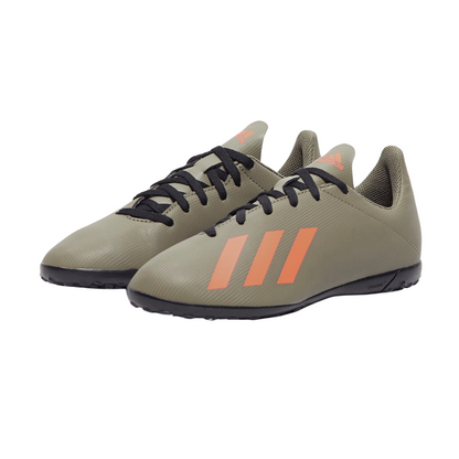 Tenis Adidas X19.4 TF Jr Para Futbol - EF8378 Verde Militar/Naranja