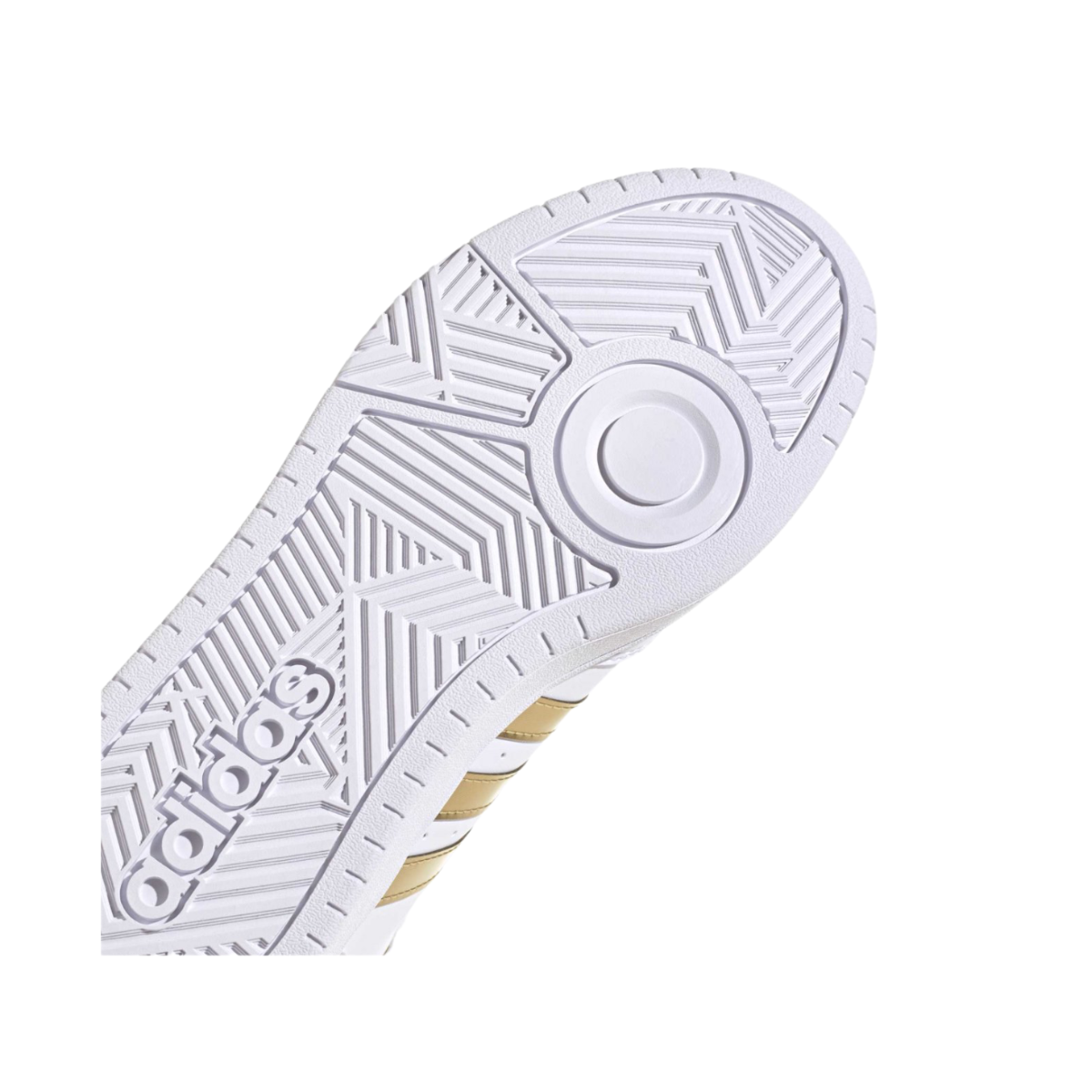 Tenis Adidas  Hoops 3.0 Mid- HP7958 Blanco/Dorado