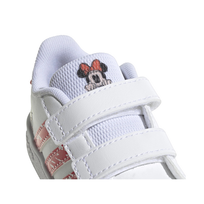 Tenis Grand Court MM CF Infantil- GY8011 Blanco/Rojo