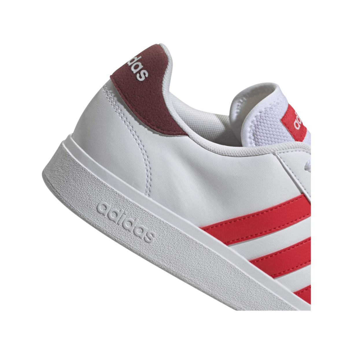 Tenis Adidas Grand Court Base 2.0 Uisex- ID4453 Blanco/Rojo